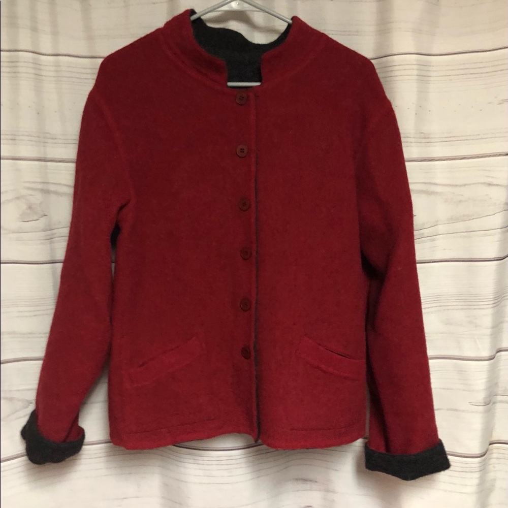Reversible Alpaca Wool Jacket XL